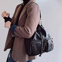 Жіночий міський рюкзак-сумка Goodyfun 8382 чорний