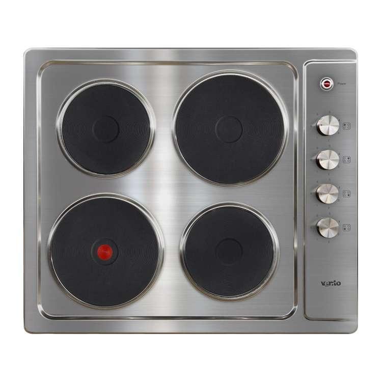 Вбудована електрична варильна поверхня Ventolux HE604 INOX 1, нержавіюча сталь, фото 1