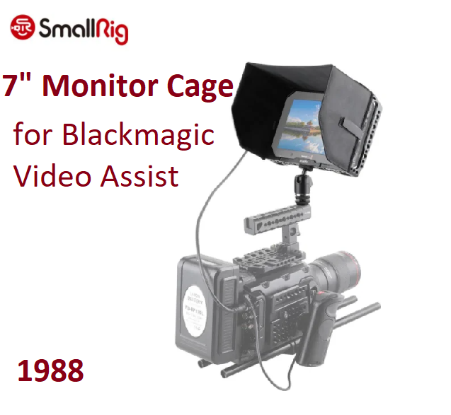 Кейдж SMALLRIG 7 Monitor Cage with Sunhood for Blackmagic Video Assist (1988)