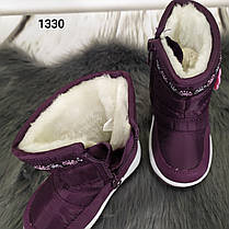 Чобітки дутики дитячі для дівчинки 22-27 рордові, фото 5