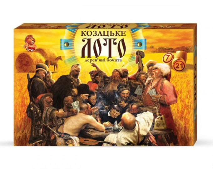 Настольна гра Козацьке Лото дерев'яні бочонки в коробці