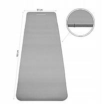 Килимок (мат) для йоги та фітнесу Springos NBR 1.5 см YG0041 Light Grey, фото 3