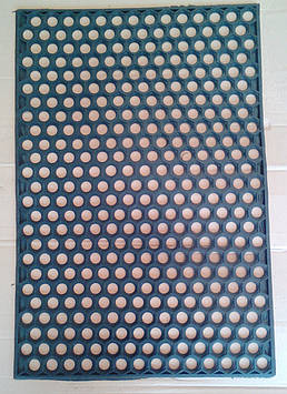 Килимок 60х40х0.7 см гумовий сота брудозахисний чорний 1 кг (00687)