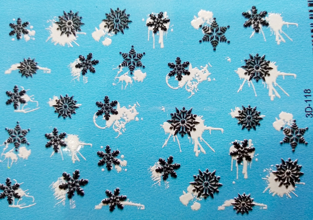 Слайдер 3D для дизайну на нігтях 118 BK Winter