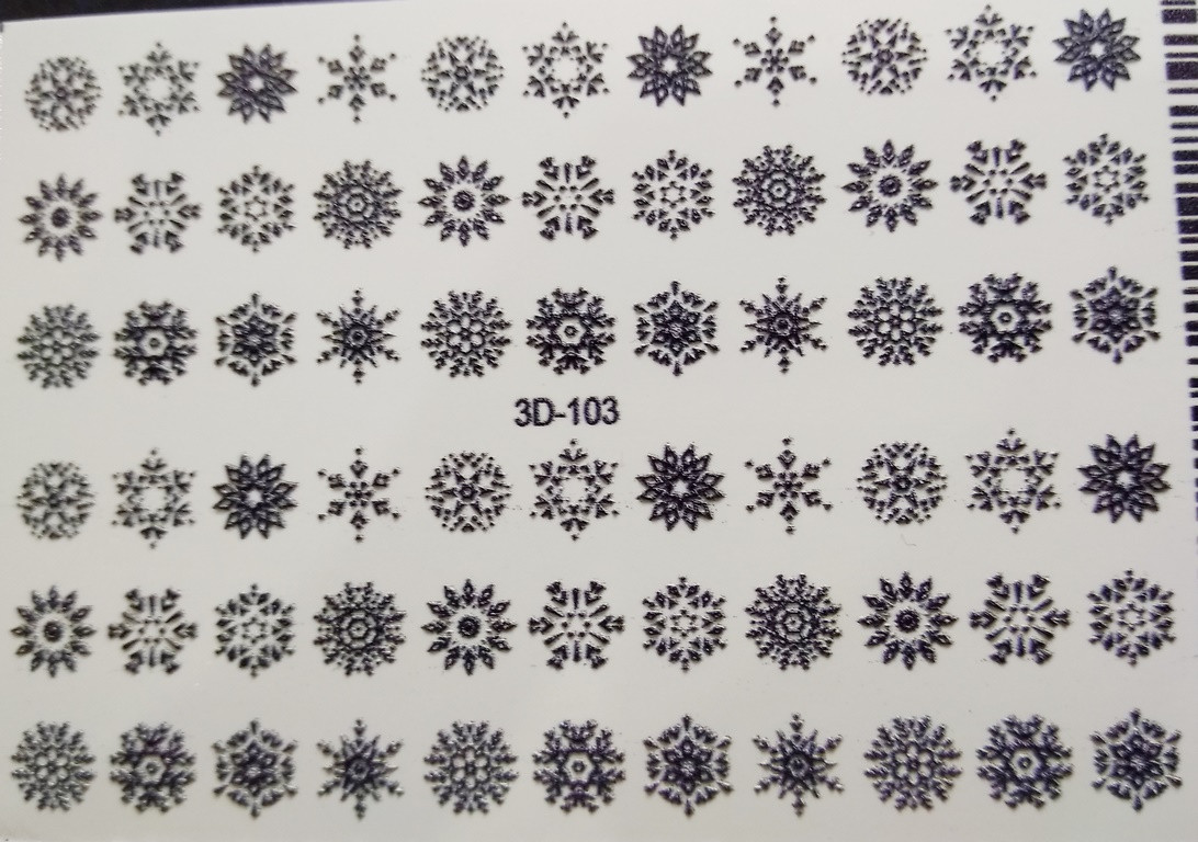 Слайдер 3D для дизайну на нігтях 103 BK Winter