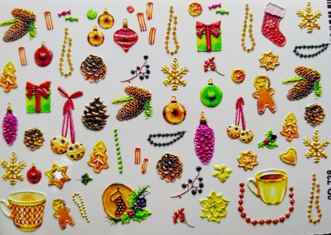 Слайдер 3D для дизайну на нігтях 738 Winter