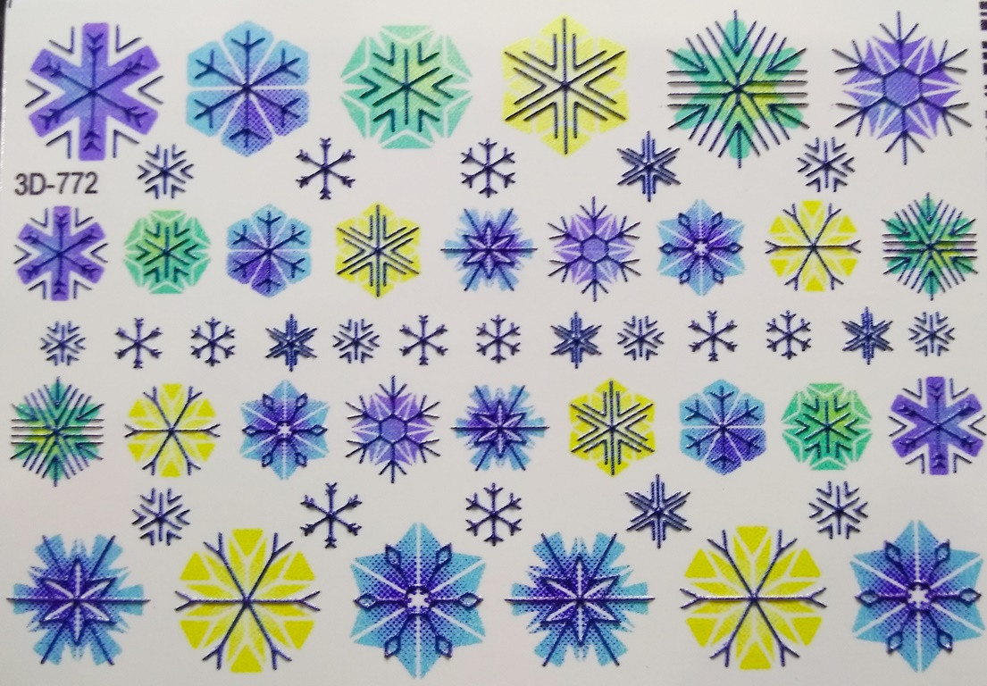 Слайдер 3D для дизайну на нігтях 772 Winter