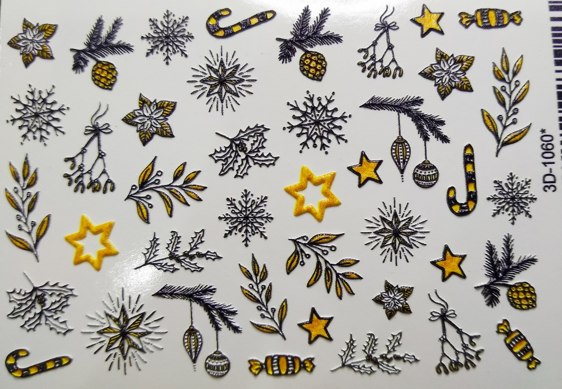 Слайдер 3D для дизайну на нігтях 1060 Winter