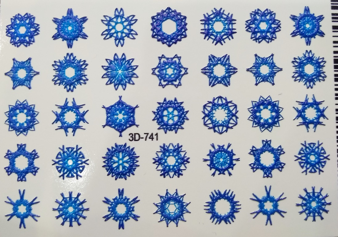 Слайдер 3D для дизайну на нігтях 741 Winter