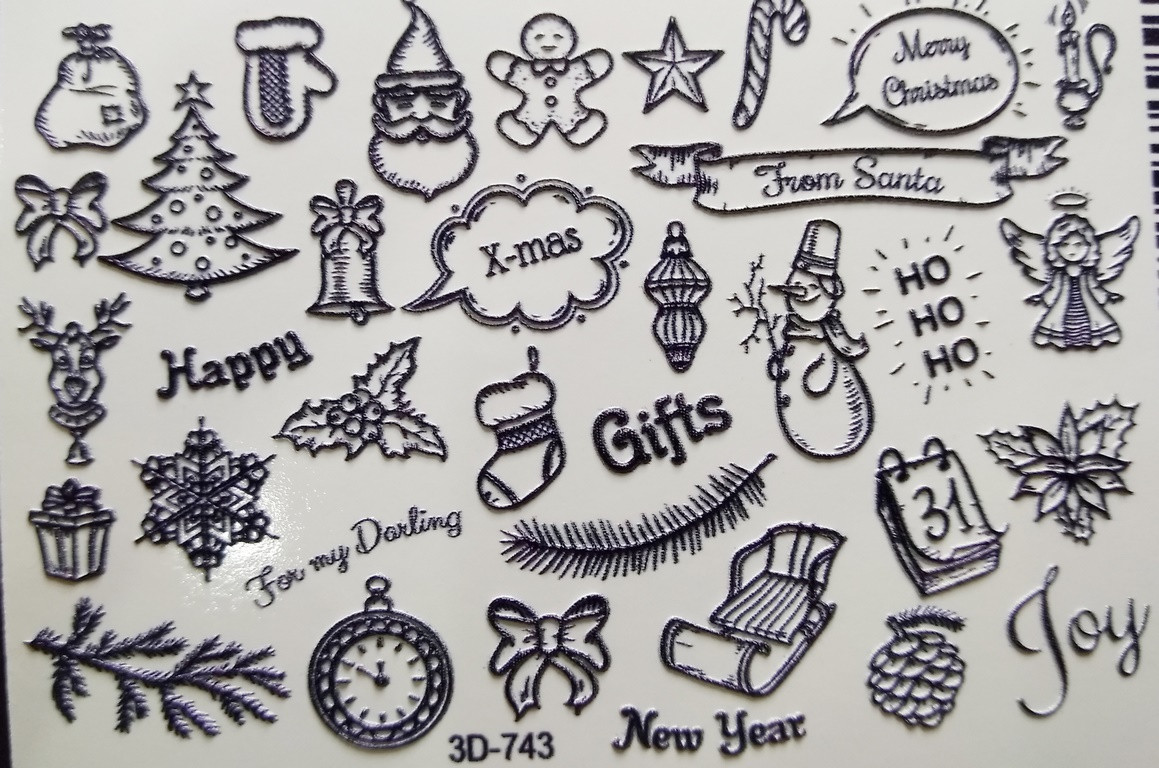 Слайдер 3D для дизайну на нігтях 743 Winter