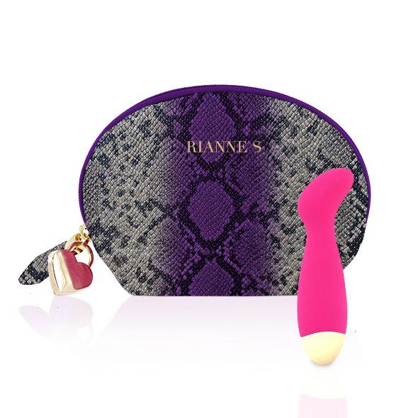 Вібратор для точки G Rianne S: Boa Mini Pink, 10 режимів роботи, медичний силікон, косметичка-чохол 18+