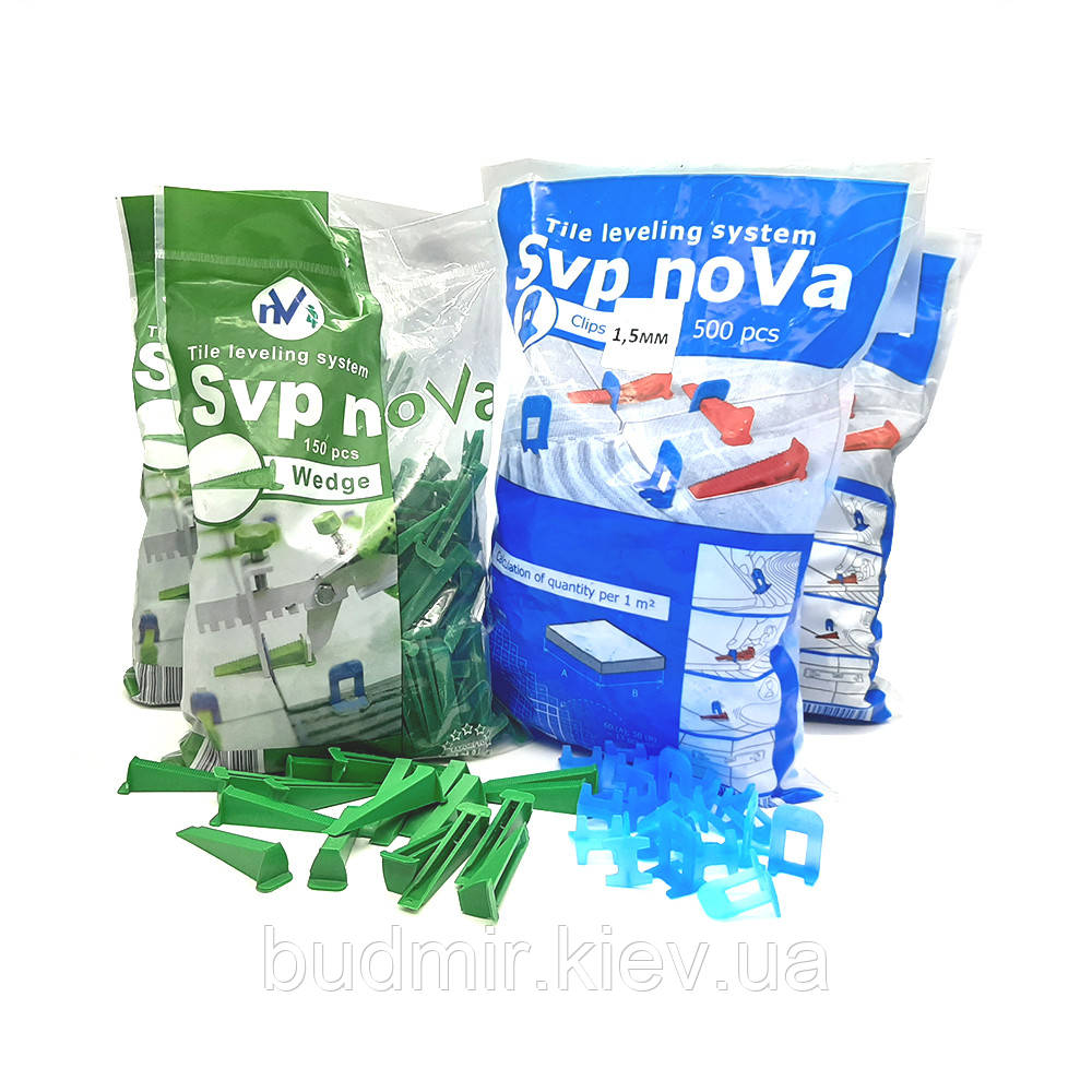 Комплект noVa SVP (1000 Підстав 1,5 мм + 400 Клинів )