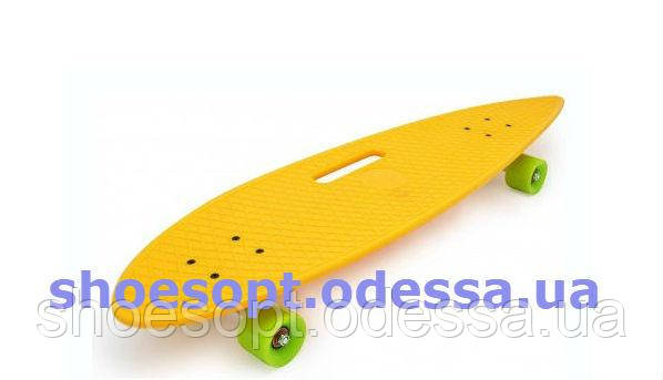 Пеніборд Penny Board скейт Nickel 92 см жовтий