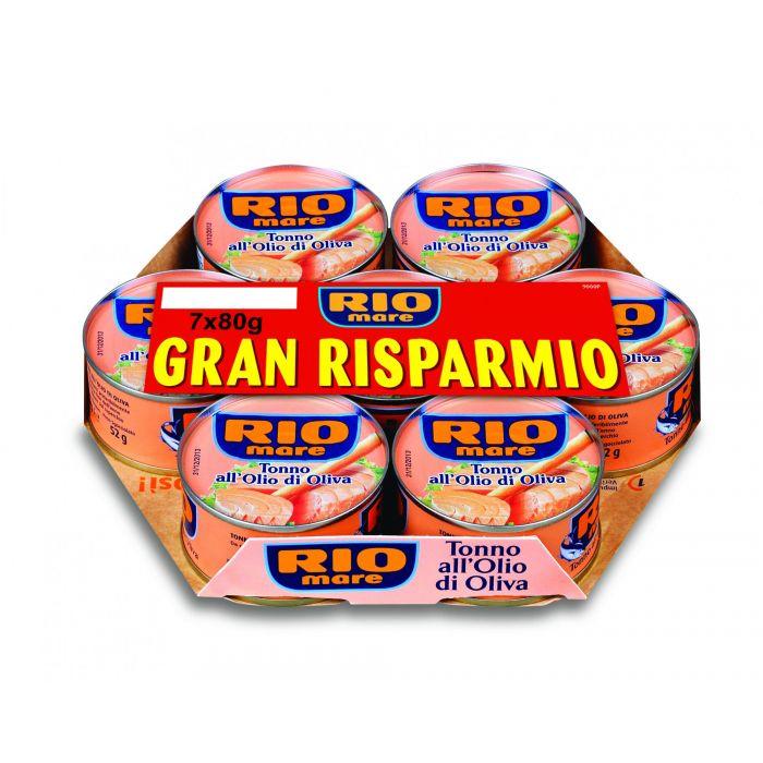 Тунець Rio Mare Olio di Oliva 7 шт 560 г, фото 1