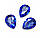 Стрази кристали Крапля 13*18 мм світлий Сапфір скло (ціна за 5 шт.), фото 3