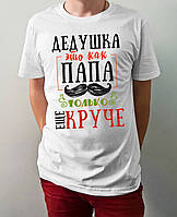 Чоловіча футболка з принтом "Дідусь це як тато, тільки ще крутіше" Push IT