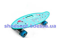 Пенні борд Penny Board Фламінго бірюзовий