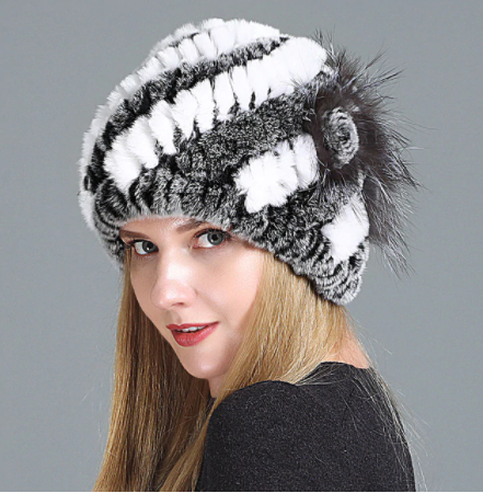 Зимові шапки з кролика колір 22, фото 1