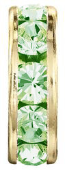 Роздільники для намистин Preciosa (Чехія) 8 мм Peridot/латунь