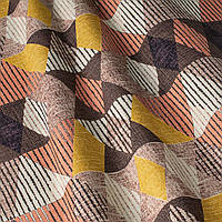 Хлопковая ткань для штор с разноцветными ромбиками Испания, шторная ткань с геометрическим рисунком