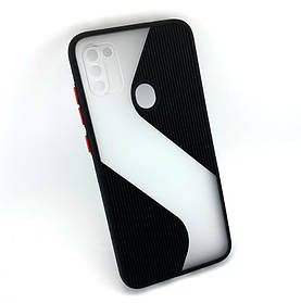 Чохол на Samsung A115, Samsung M115 накладка на бампер протиударний 2 в1 Shadov Matte Case Wave чорний