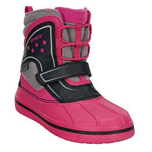 Ботинки зимние для девочки непромокаемые с мембраной / Crocs Kids AllCast Waterproof Boot (15809), Розовые 26
