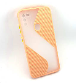 Чохол на Samsung A115, Samsung M115 накладка на бампер протиударний 2 в1 Shadov Matte Case Wave рожевий