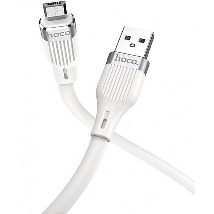 Кабель Micro HOCO U39 Slender charging data for Micro 2,4 A/1,2 m. Red&Black, фото 1