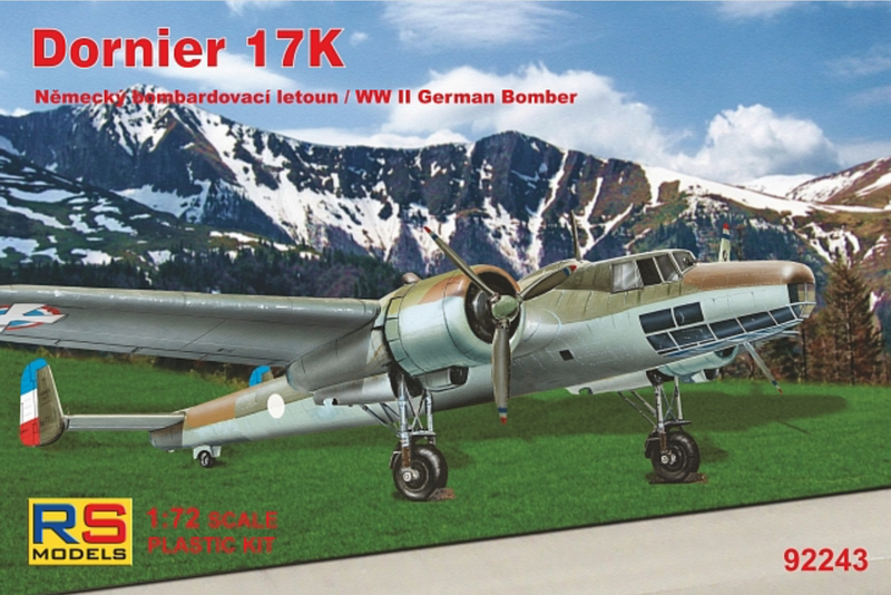 Пластикова модель 1/72 RS models 92243 Німецький двомоторний літак Dornier 17 K, фото 1