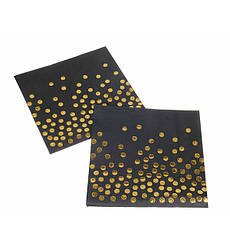 Серветки святкові "Конфетті black" (20 шт.), розмір - 33х33 см