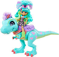 Cave Club Прогулка с динозавром кукла Рокелл и Тиразавр Mattel Cave Club Rockelle Doll and Tyrasaurus Dinosaur