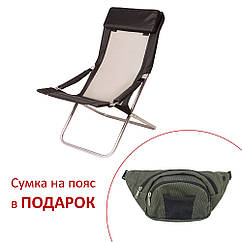 Шезлонг "Горизонт" d25 мм (текстилен чорний)