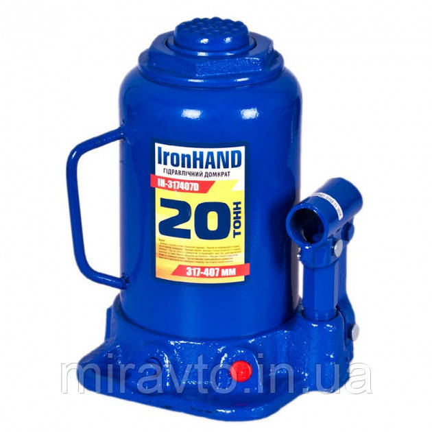 Домкрат гідравлічний 20т 317/407мм Vitol IH-317407D, фото 1