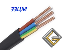 Кабель мідний ВВГнг П плоский 3х1,5 ГОСТ ЗЗЦМ