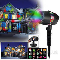 Лазерний проектор вуличний LED SLIDE SHOW 12 картриджів 3 кольори  IP65, фото 1