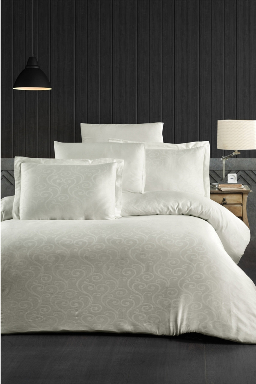 Постільна білизна Ecosse Jacquard Satin Olivia Krem, фото 1