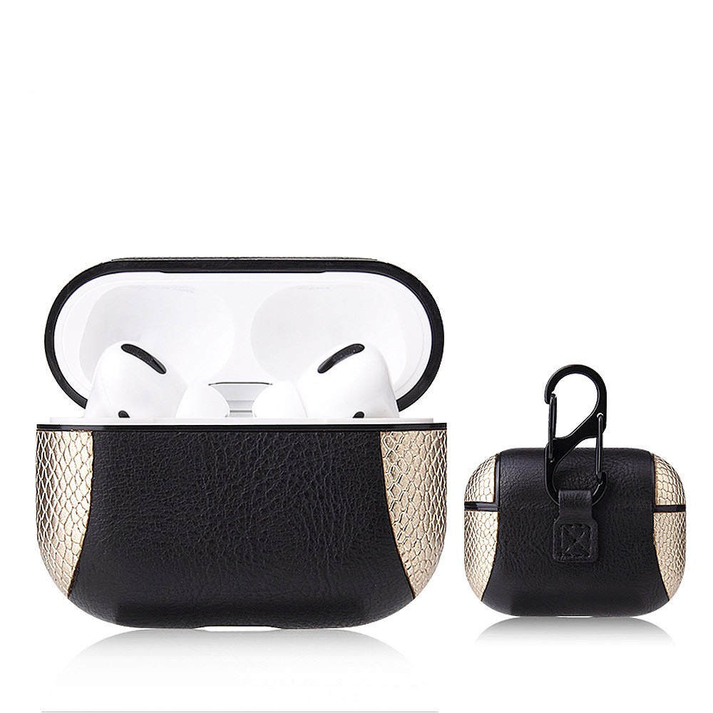 Чохол для навушників Apple AirPods Pro Alitek Snake Skin Gold/Black + карабін