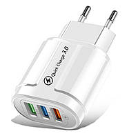 Мережевий зарядний пристрій Alitek 3 USB: Quick Charge 3.0 + 2x2.1A White