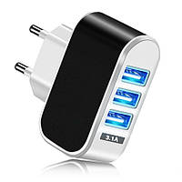 Мережевий зарядний пристрій Alitek Classic 3 Port USB 3x3.1A Black