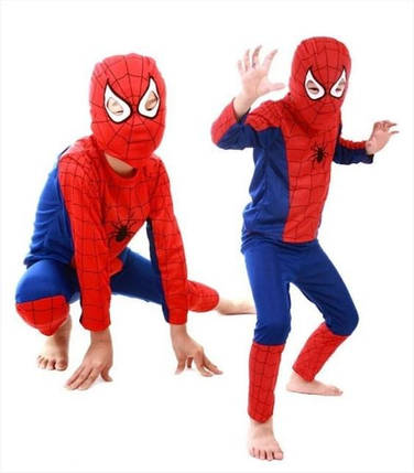 Костюм человека паука, спайдермена. Детский карнавальный костюм Spider man, фото 2