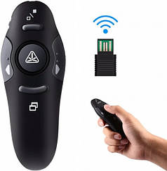 Презентер лазерная указка пульт беспроводной HLV Black (N003484)