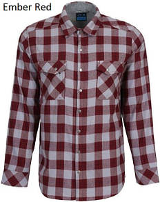 Тактическая клетчатая рубашка LA Police Gear Atlas Flannel Medium, Ember Red