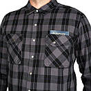Тактична фланелева сорочка в клітинку LA Police Gear Atlas Flannel Medium, Carbon Grey, фото 5