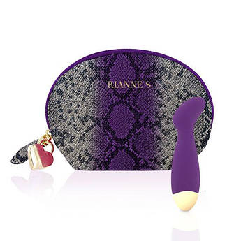 Вібратор для точки G Rianne S: Boa Mini Purple, 10 режимів роботи, медичний силікон, косметичка-чохол gigante.com.ua