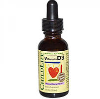 ChildLife Витамин D3, вкус натуральных ягод, 30 мл, США