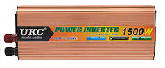 Інвертор автомобільний перетворювач напруги UKC 24V-220V 1500W (N003167)