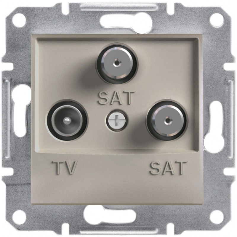 Розетка TV-SAT-SAT крайова (1дБ) Бронза Asfora, EPH3600169