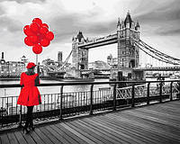 Картина за номерами Mariposa Дівчина в червоному (MR-Q2239) 40 х 50 см