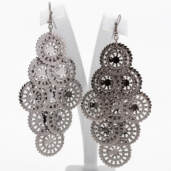 Сережки Сірі Монети, фото 1