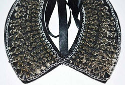 Комір чорний з білими шипами 9_6_4a1